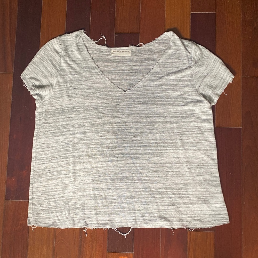Urban Outfitters Heather Gray V-Neck Tee